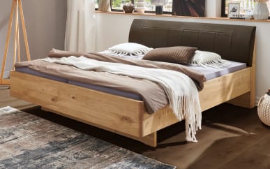 Komfortbett Cardiff, Eiche bianco teilmassiv, 180 x 200 cm