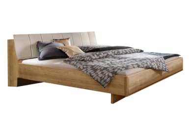 Futonbett Serena Plus, Eiche teilmassiv, 180 x 200 cm, mit Bettkasten im Kopfteil