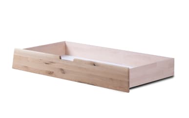 Einseitiger Bettschubkasten Ovata, Wildeiche massiv, links 