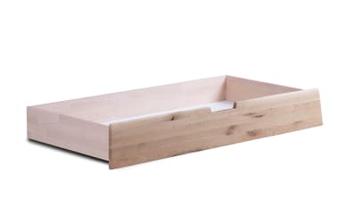 Einseitiger Bettschubkasten Ovata, Wildeiche massiv, rechts