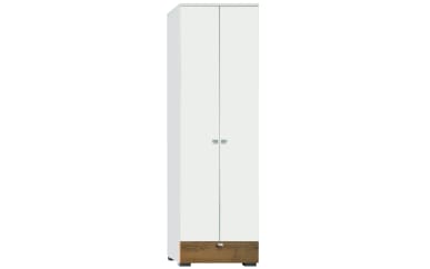 Garderobenschrank Una, weiß/Wildeiche-Nachbildung
