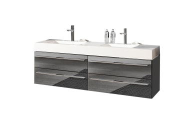 Waschtischunterschränke Leonardo 109, metallic/anthrazit 
