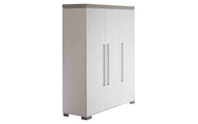 Kleiderschrank Kira in kreideweiß/Eiche-Nautik-Nachbildung