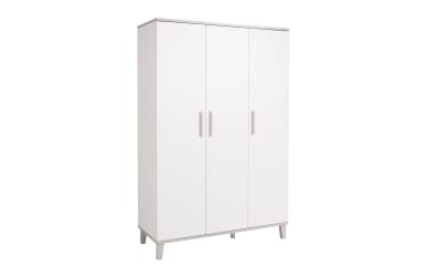 Drehtürenschrank Nils, kreideweiß, 131 x 198 cm