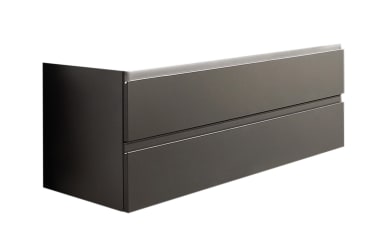 Waschtischunterschrank b. straight, cosmos grey matt, 2 Auszüge