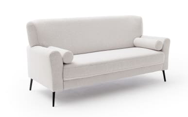 Sofa 2,5 Sitzer Amadeo, silber/beige