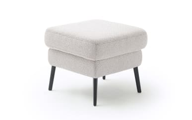 Hocker Amadeo, silber/beige