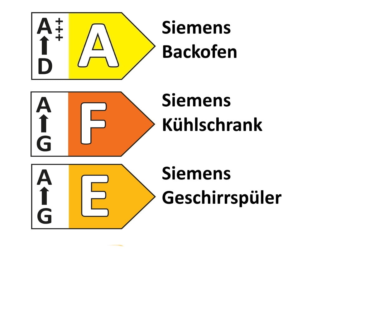 Walden Marken-Einbauküche Robinie massiv, braun/steingrau, inkl. Siemens Elektrogeräte