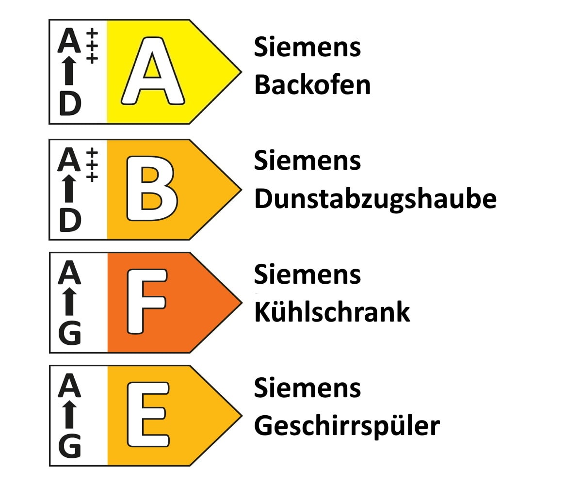 Walden Marken-Einbauküche, Kernbuche massiv/weiß, inkl. Siemens Elektrogeräte