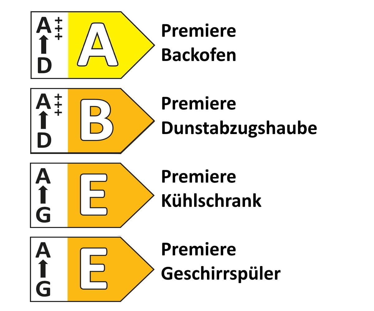 Einbauküche Torna/Seega, schiefergrau, inkl. Elektrogeräte