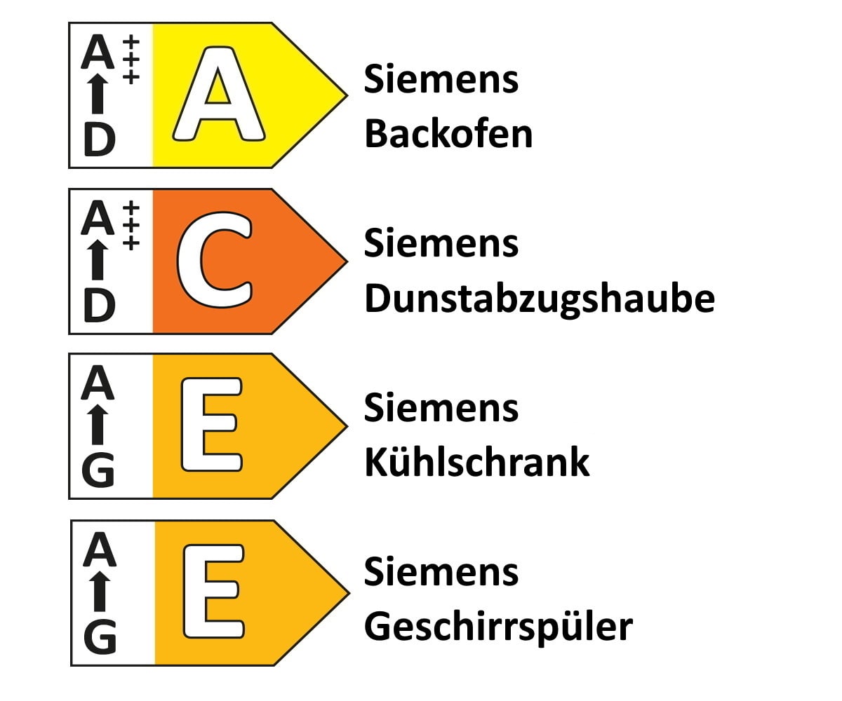 Einbauküche Cascada, weiß, inkl. Siemens Elektrogeräte