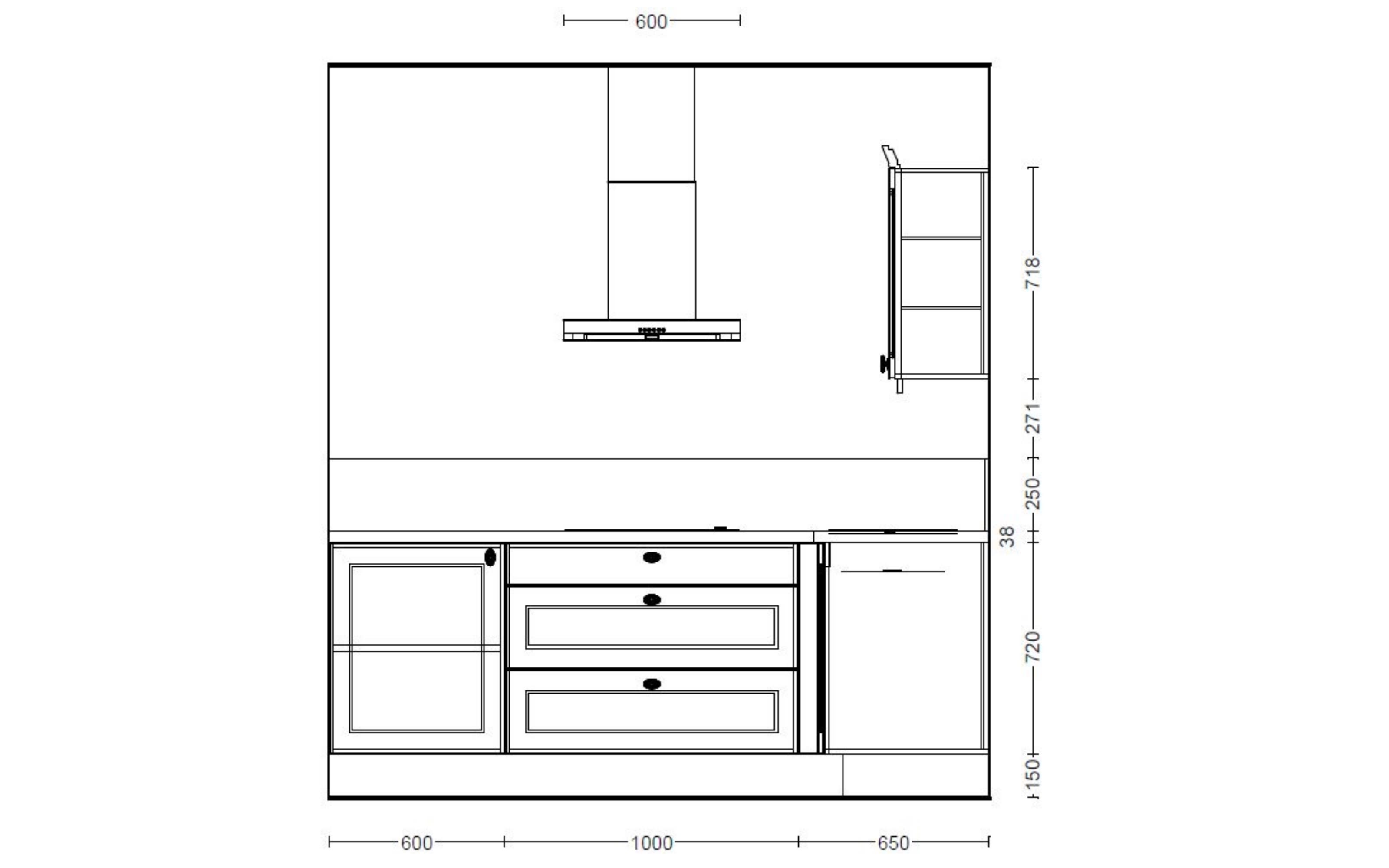 Einbauküche Chorin, Magnolia matt, inkl. Miele Elektrogeräte