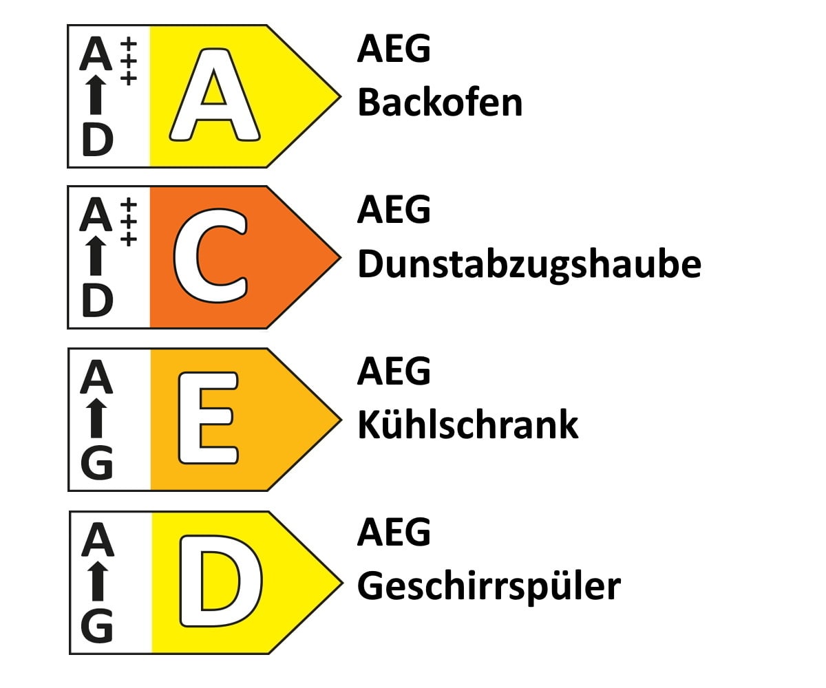 Einbauküche Torna, schiefergrau, inkl. AEG Elektrogeräte