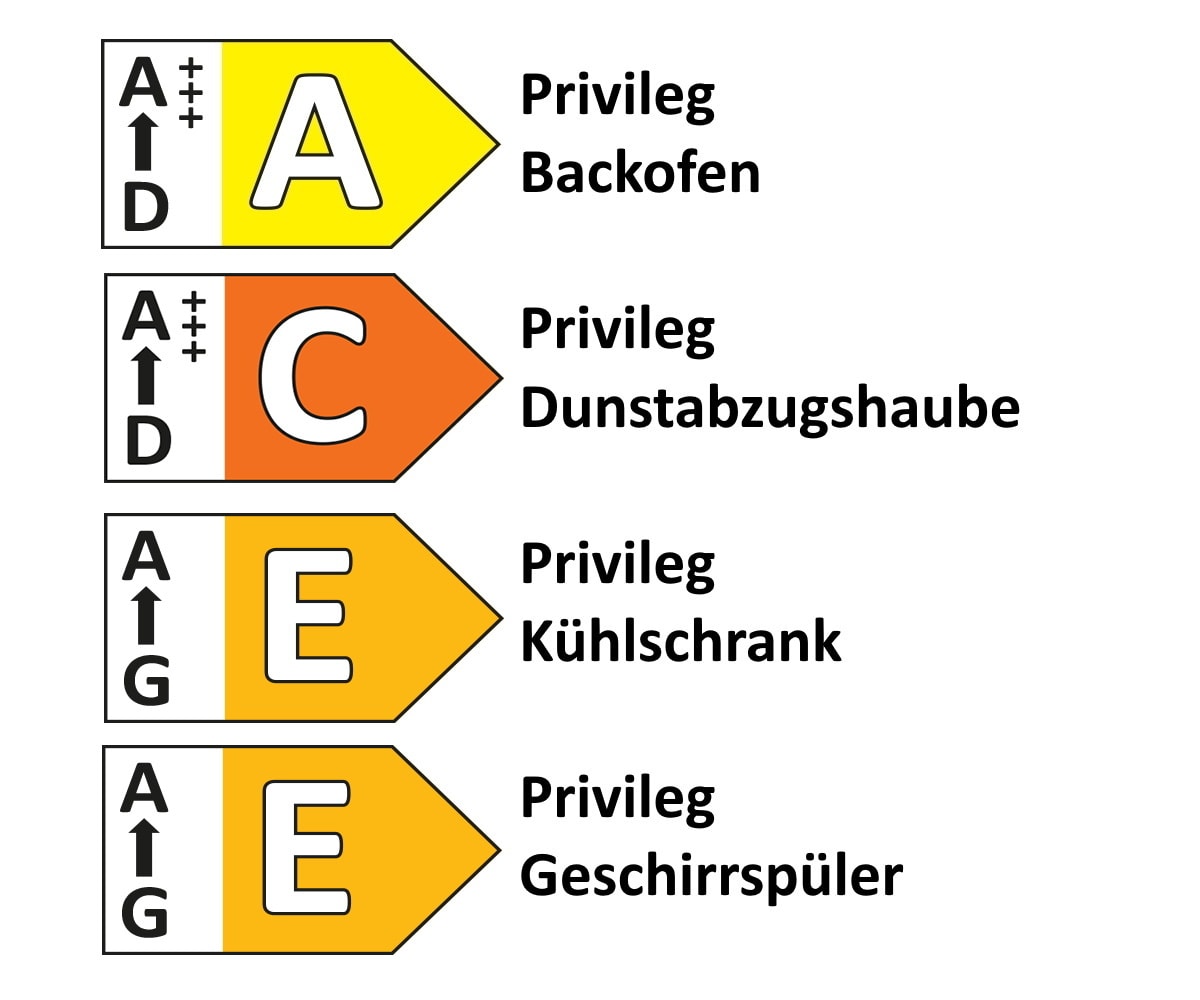 Einbauküche Flash, seidengrau, inkl. Privileg Elektrogeräte