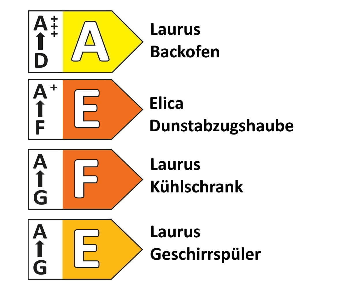 Einbauküche Structura, Eiche Nero Nachbildung, inkl. Elektrogeräte