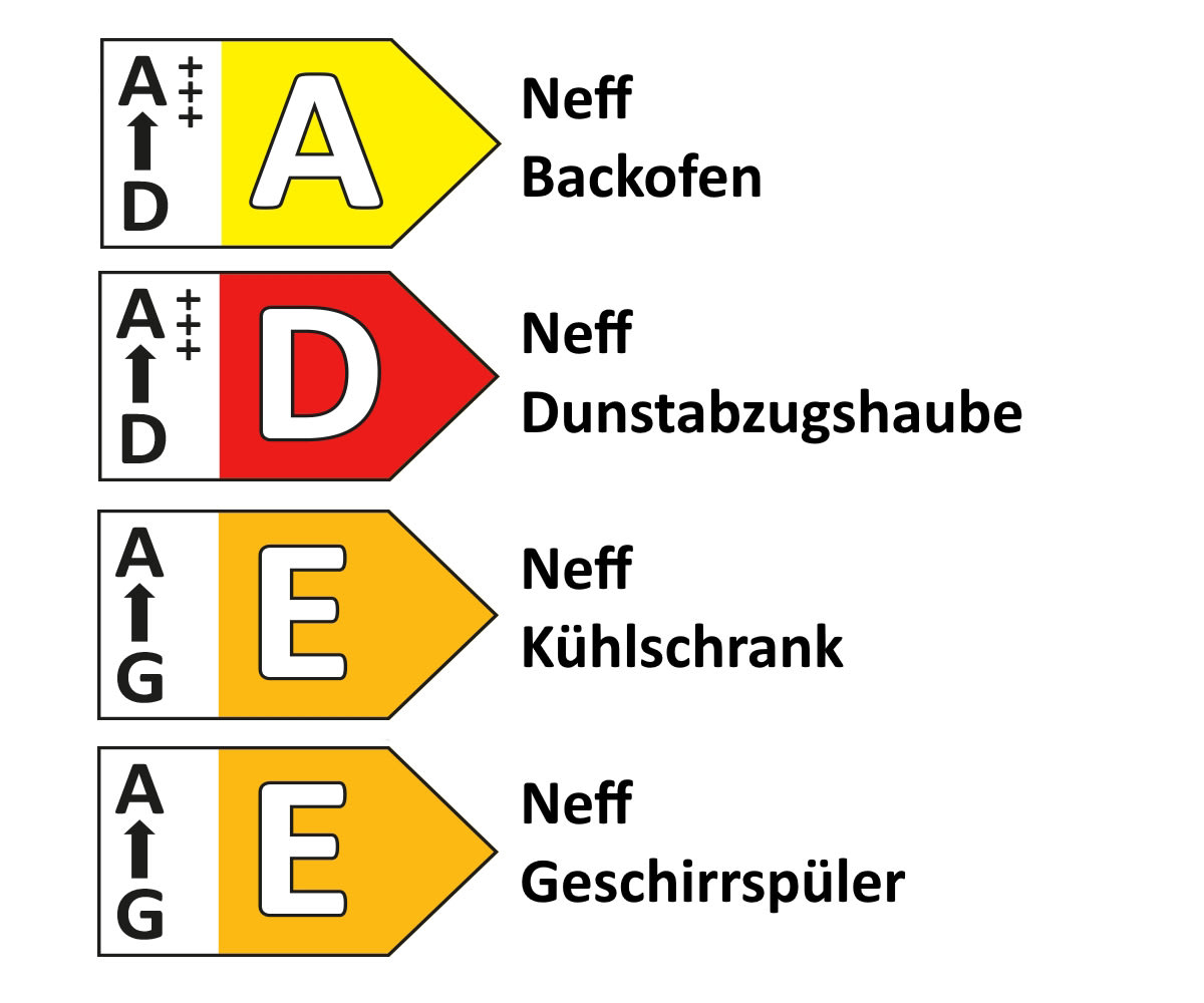 Einbauküche Torna, schwarz, inkl. Neff Elektrogeräte