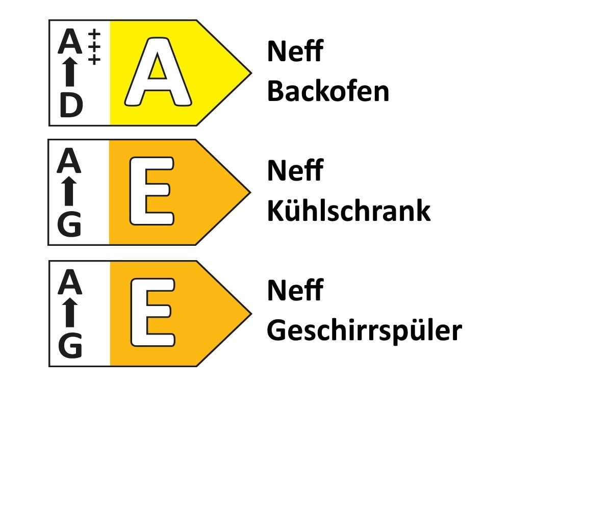 Einbauküche Seega/Stadum, grauschieferfarbend, inkl. Neff Elektrogeräte