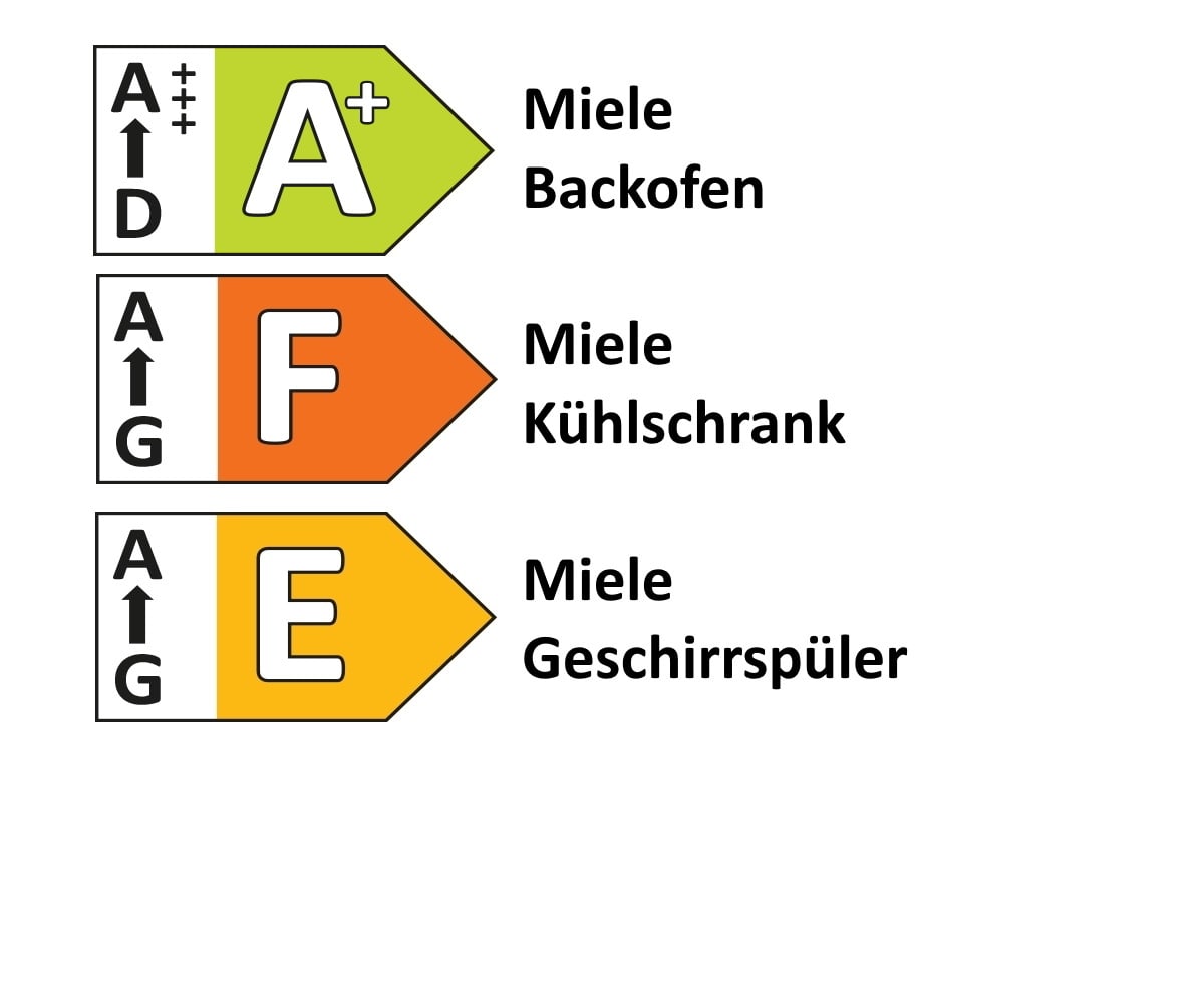 Einbauküche Seega/Stadum, grauschieferfarbend, inkl. Miele Elektrogeräte