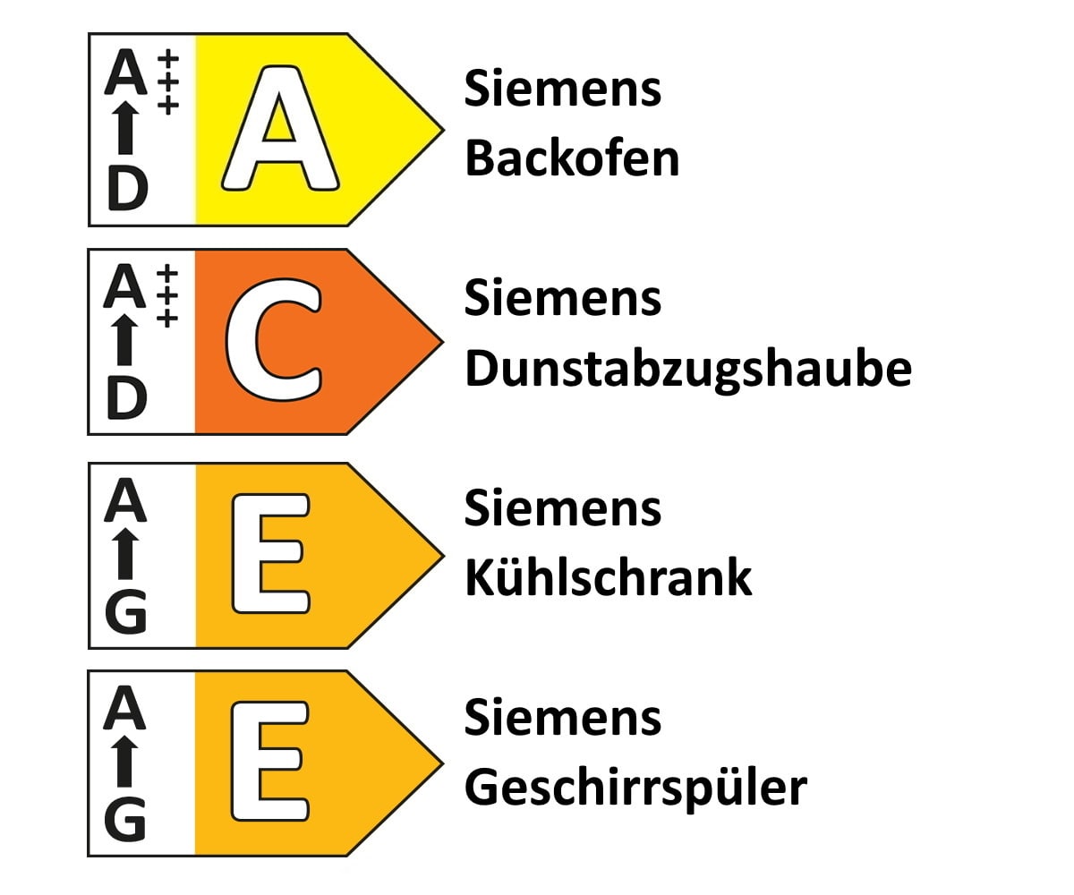 Einbauküche Flash, magnolia, inkl. Siemens Elektrogeräte