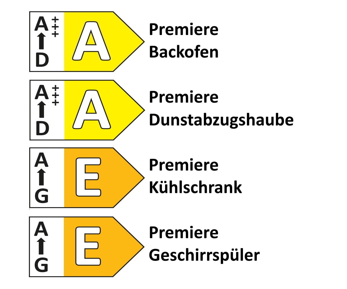 Einbauküche Esilia, alpinweiß, inkl. Elektrogeräte