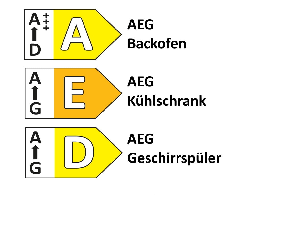 Einbauküche Esilia, mineralgrün ultramatt, inkl. AEG Elektrogeräte