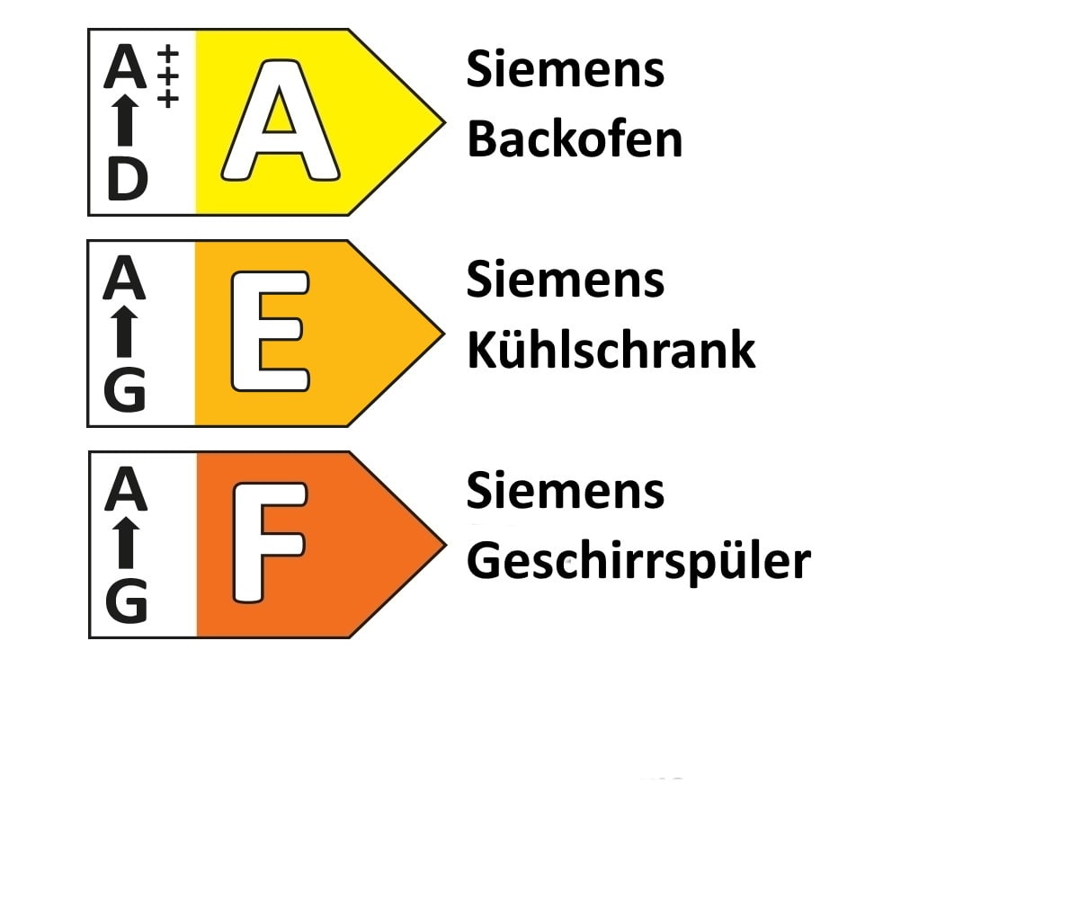 Einbauküche Esilia, grafitschwarz, inkl. Siemens Elektrogeräte