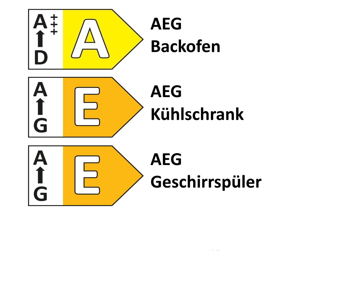 Einbauküche Rosian, Nussbaum Nachbildung, inkl. AEG Elektrogeräte