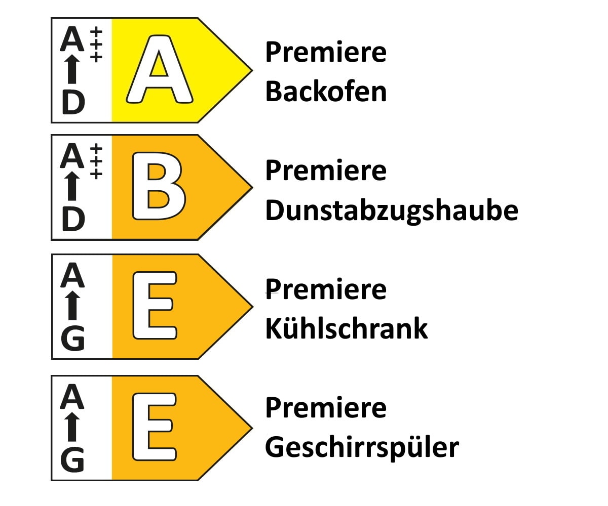 Einbauküche Torna, schiefergrau, inkl. Elektrogeräten