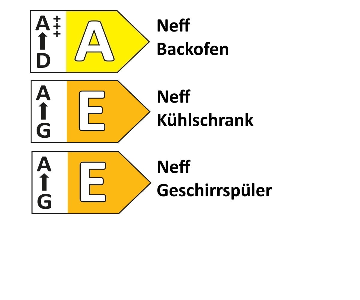 Einbauküche Esilia/Rosian, rostrot, inkl. Neff Elektrogeräte