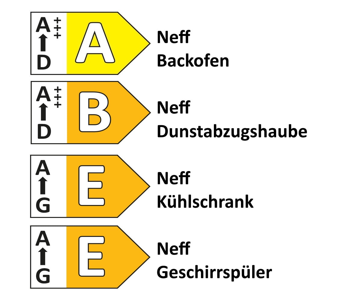 Einbauküche Cascada, steingrau, inkl. Neff Elektrogeräte