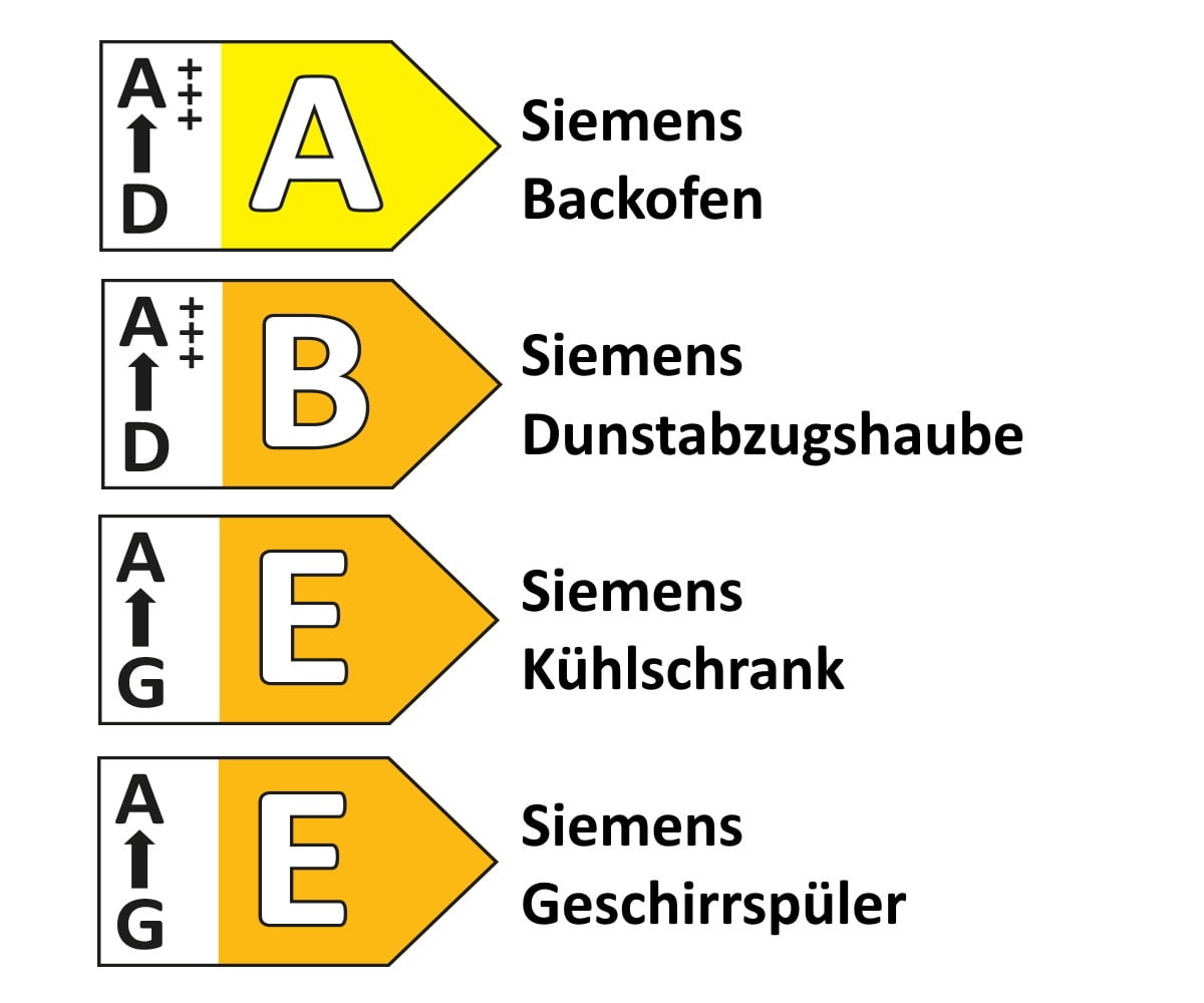 Einbauküche Seega/Stadum, schiefergrau/Eiche Havanna Nachbildung, inkl. Siemens Elektrogeräte