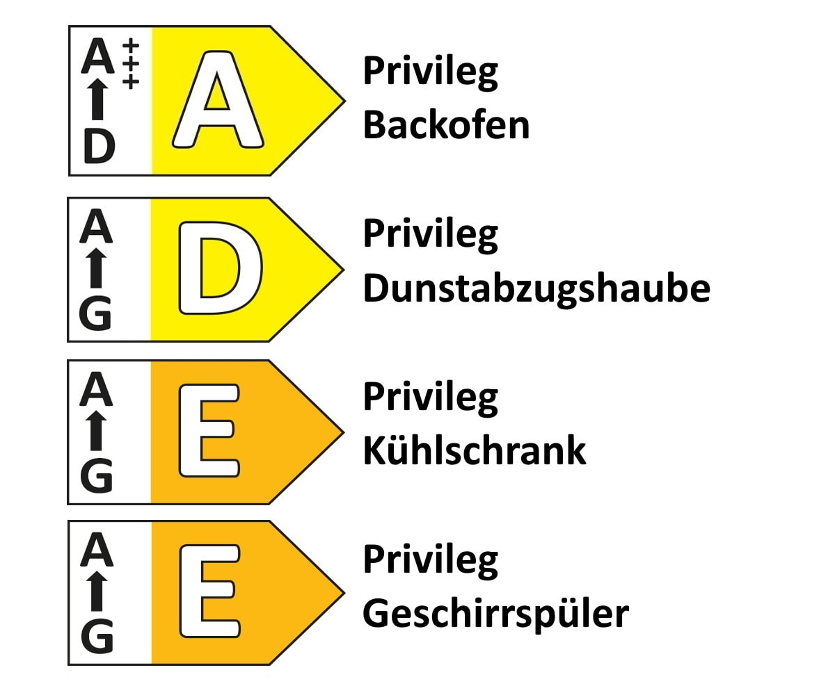 Einbauküche Rosian/Lenzen, Eiche San Remo Nachbildung/alpinweiß, inkl. Privileg Elektrogeräte