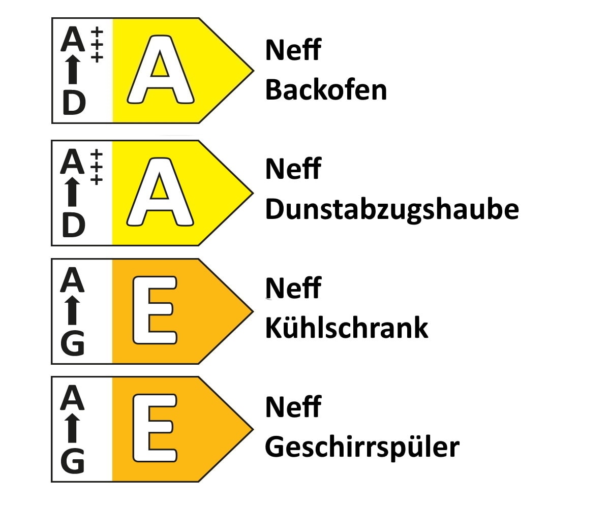 Einbauküche Cascada, schilf, inkl. Neff Elektrogeräte