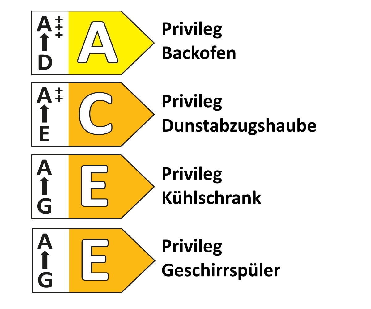 Einbauküche Flash, schiefer, inkl. Privileg Elektrogeräte