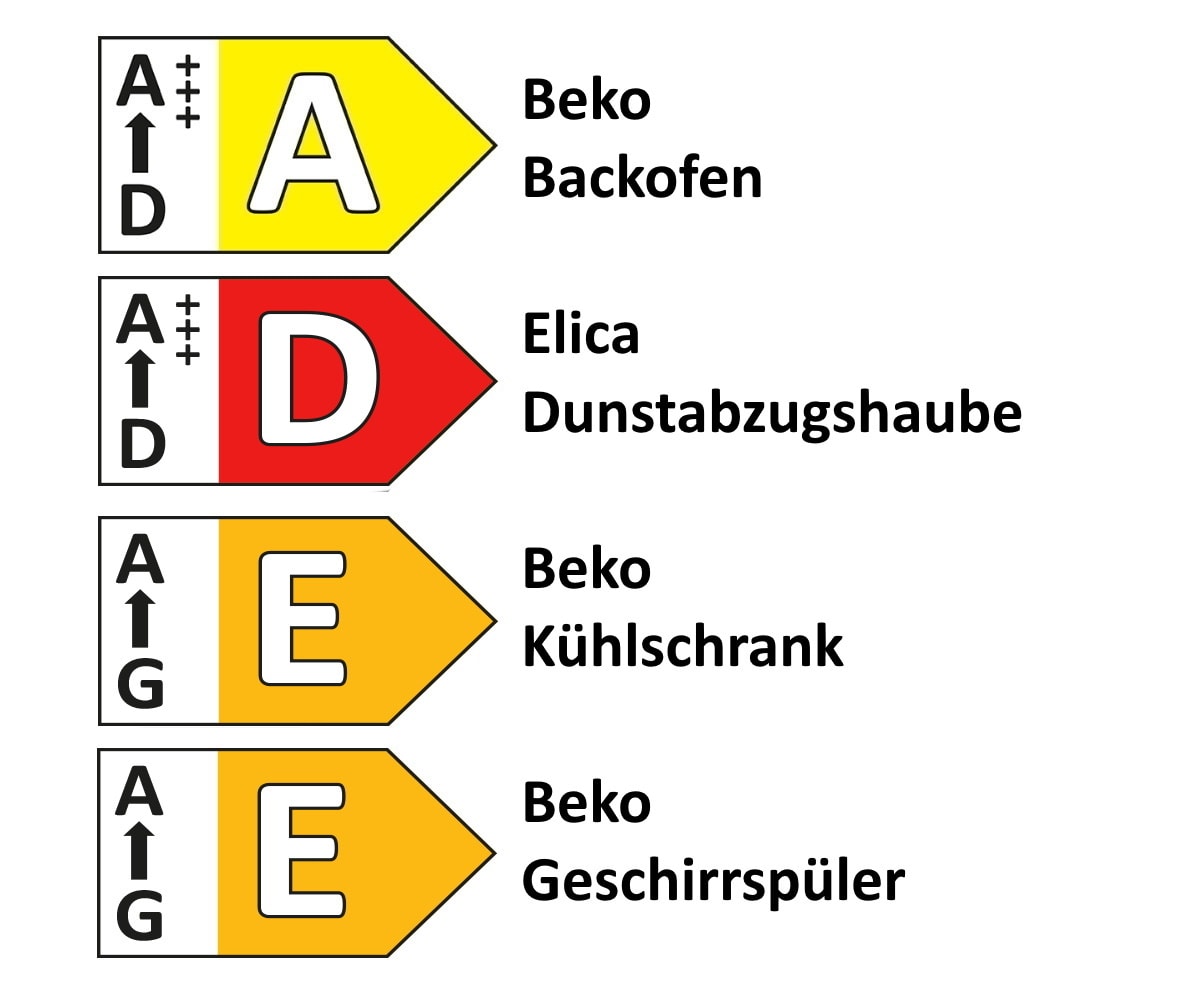 Einbauküche Touch, schiefergrau, inkl. Elektrogeräte