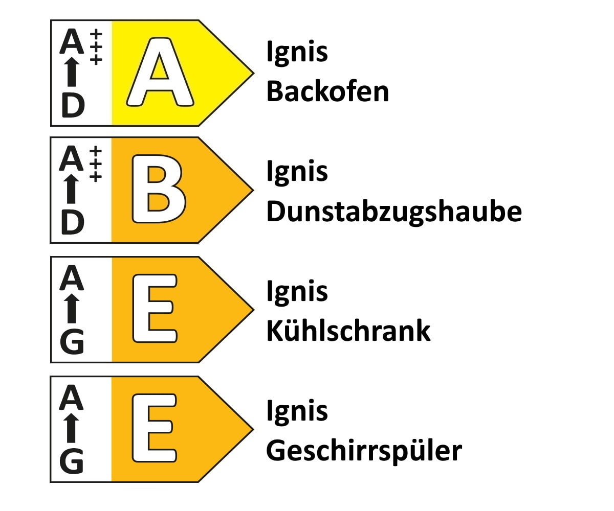 Einbauküche Win, hellgrau, inkl Elektrogeräte