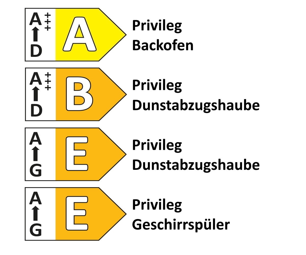 Einbauküche Wida, kaminrot, inkl. Privileg Elektrogeräte