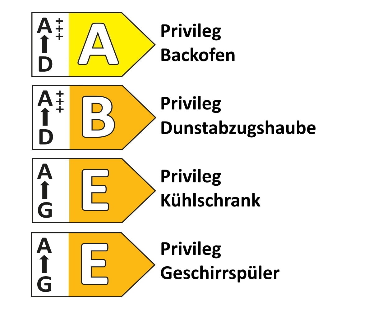 Einbauküche Wida, kaminrot, inkl. Privileg Elektrogeräte