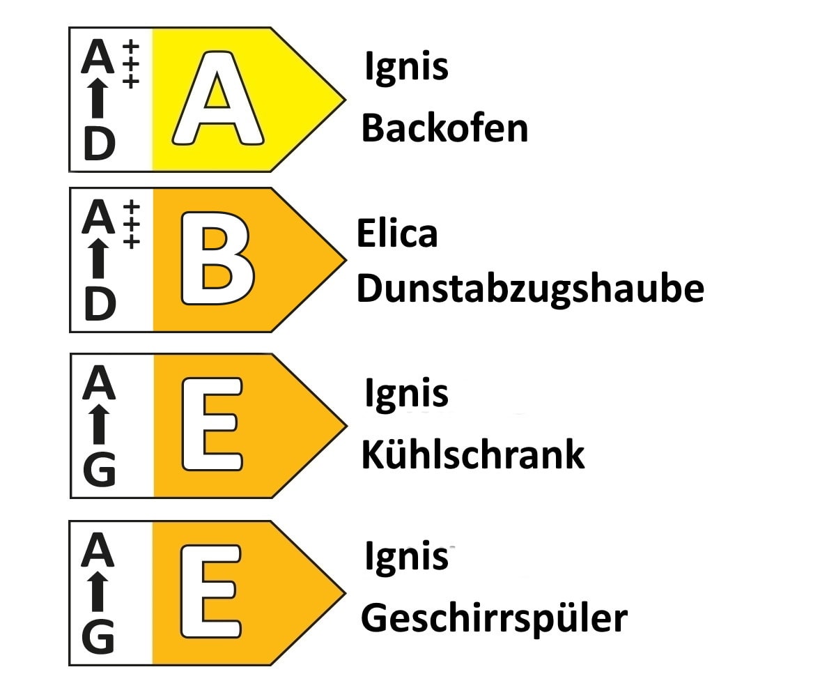 Einbauküche Wida, dunkelgrün, inkl. Elektrogeräte