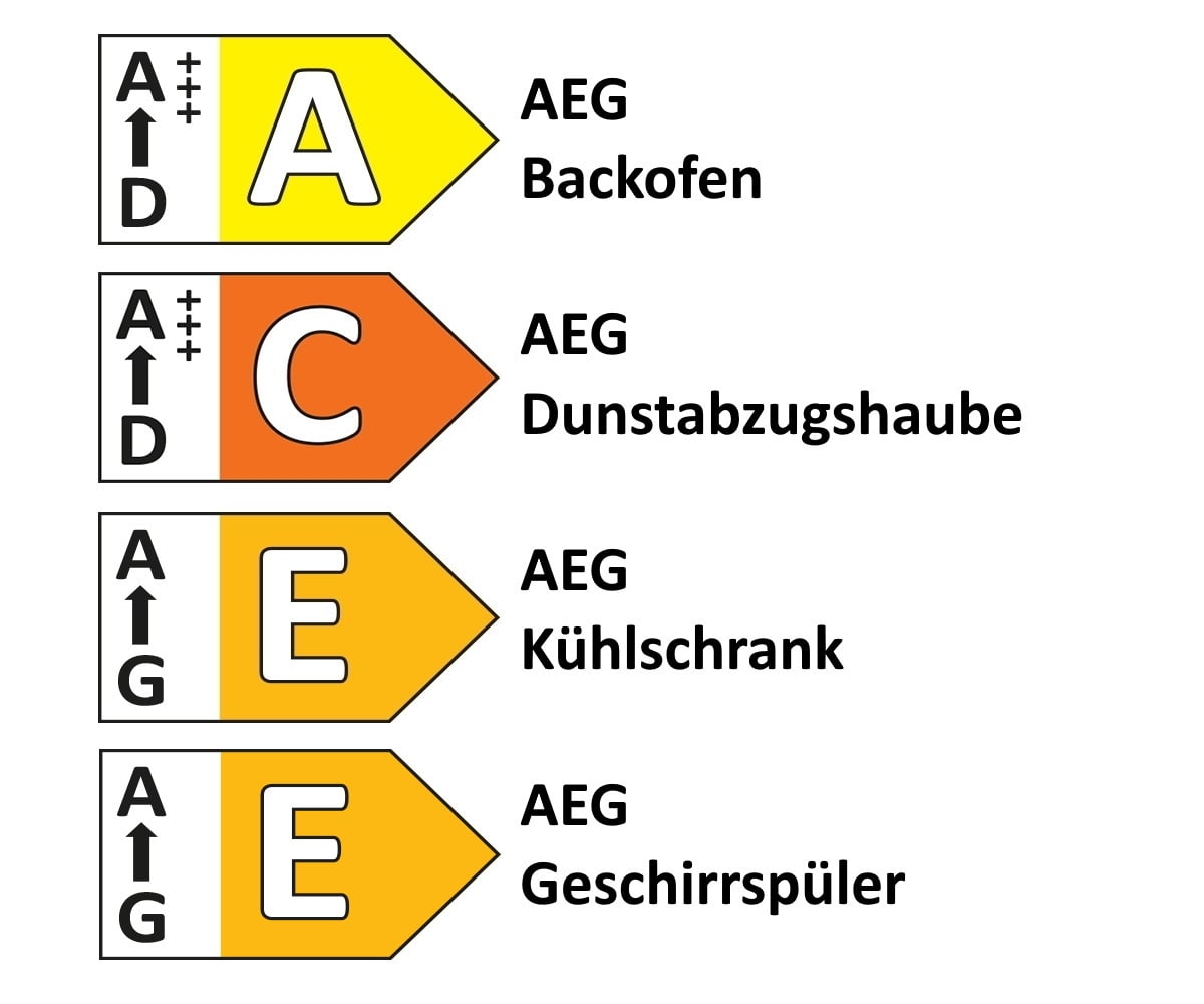 Einbauküche Perfect Brillant, perlgrau, inkl. AEG Elektrogeräte