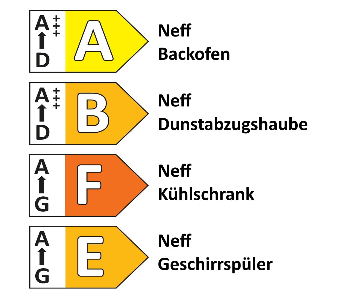 Einbauküche Comet, graphit, inkl. Neff Elektrogeräte