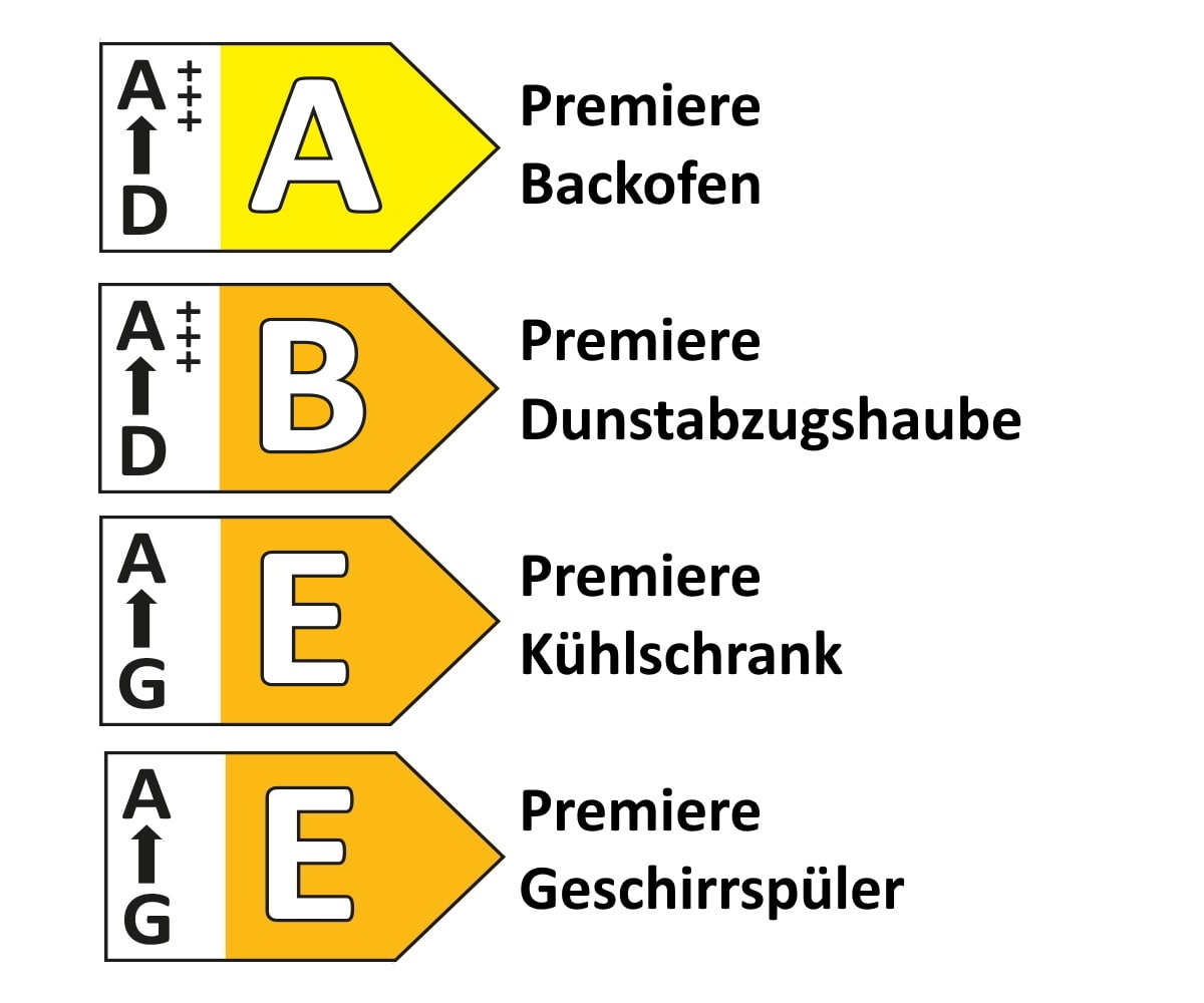 Einbauküche Laser brillant/Tornoto, perlgrau, inkl. Elektrogeräte