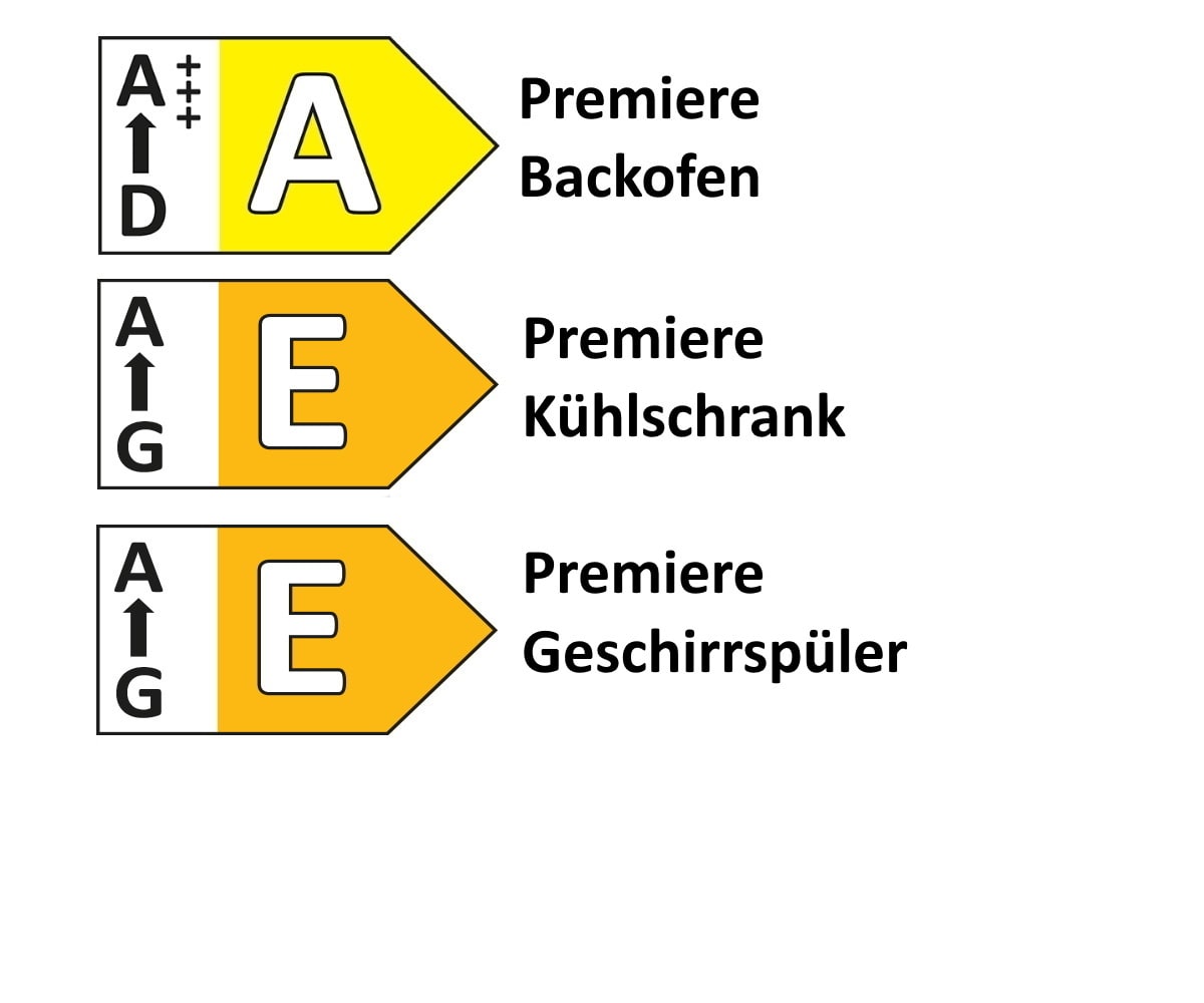 Einbauküche Uno, graphit, inklusive Elektrogeräte