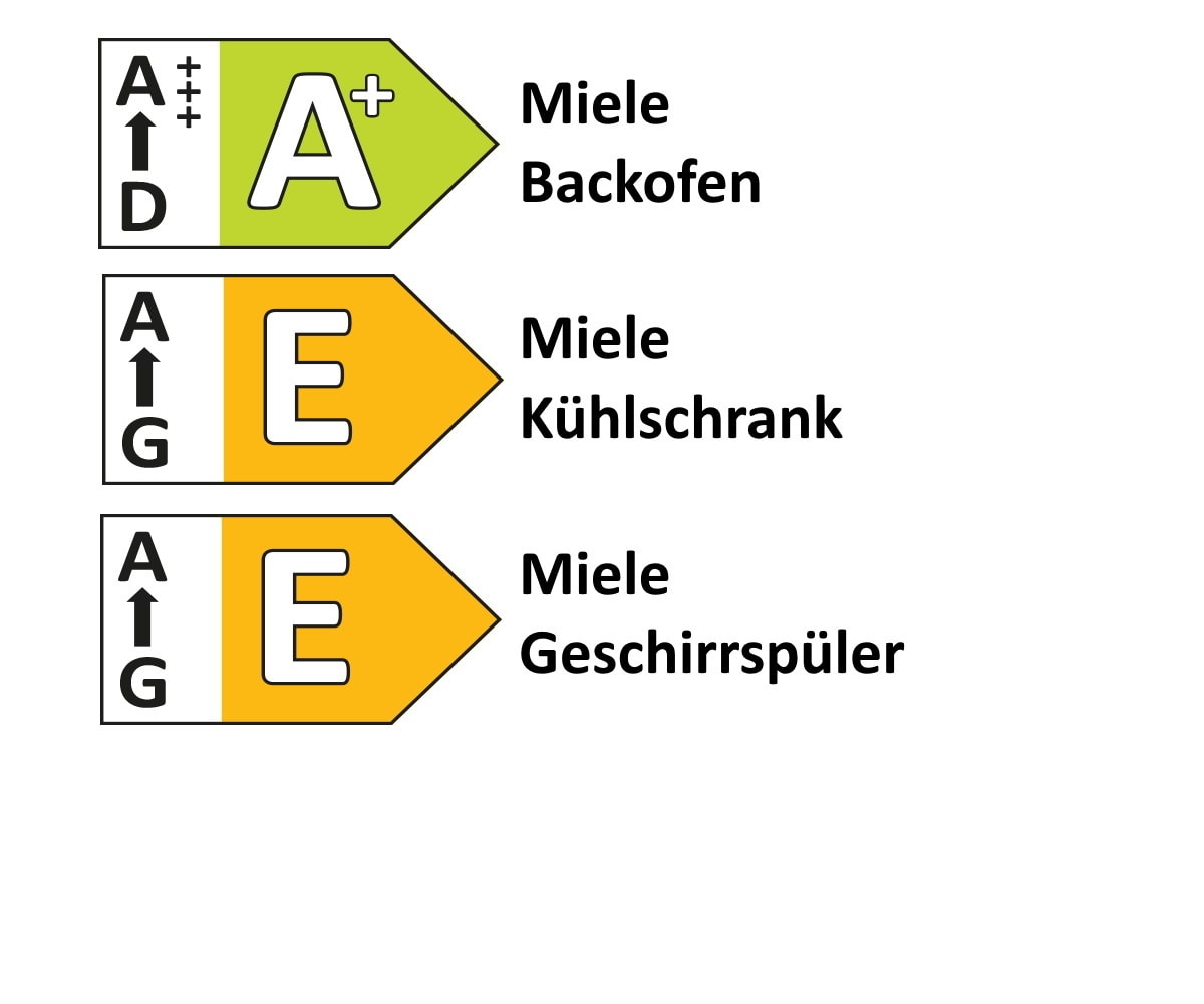 Einbauküche Top soft, schwarz, inkl. Miele Elektrogeräte