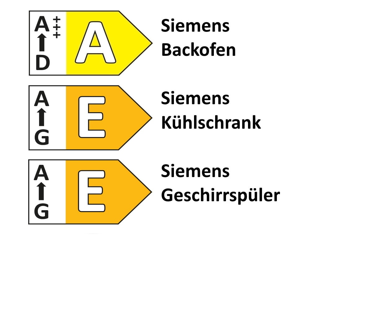 Einbauküche Uno/Comet, polarweiß, inkl. Siemens Elektrogeräte