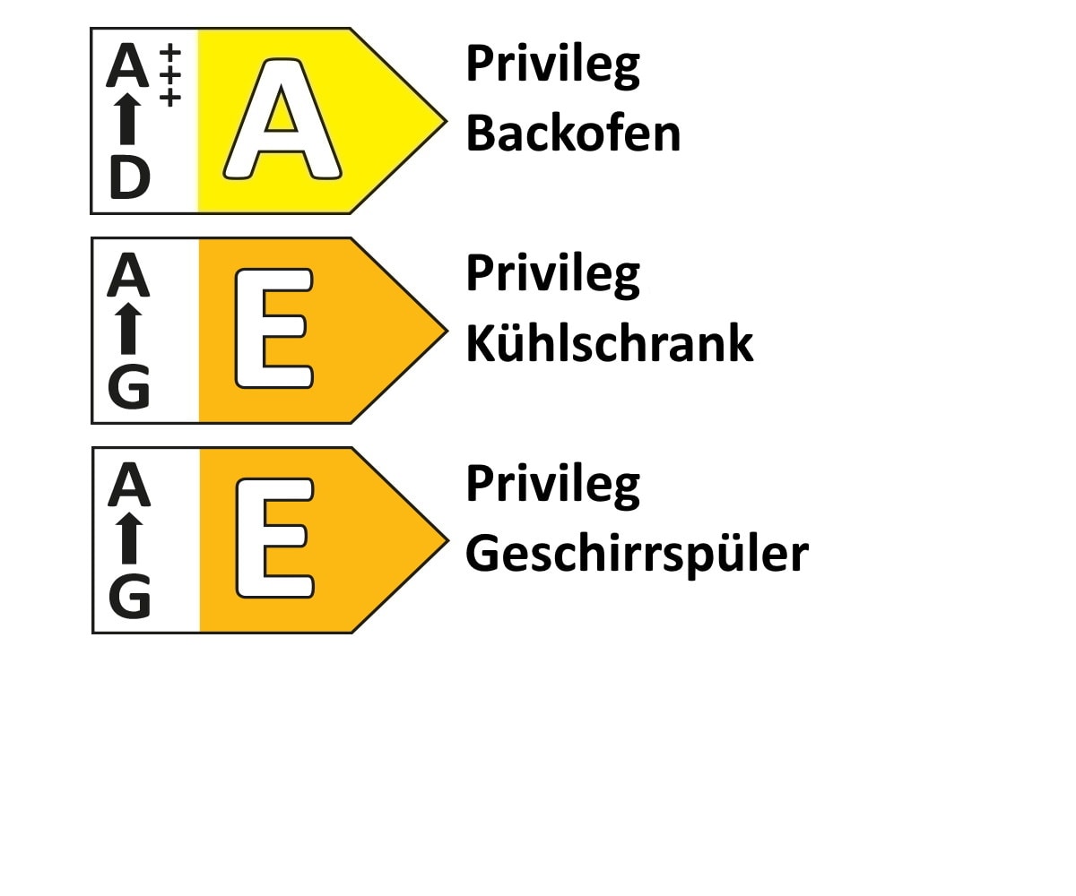 Einbauküche Perfect Soft, perlgrau, inkl. Privileg Elektrogeräte