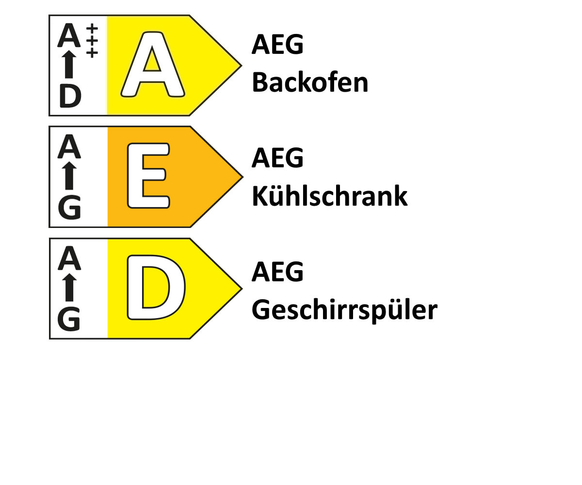 Einbauküche Vancouver/Meteor, Alteiche natur Nachbildung/schwarzstahl, inkl. AEG Elektrogeräte