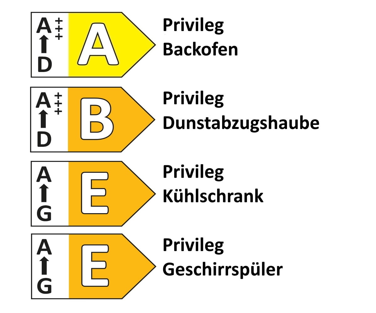 Einbauküche Roma, graphit matt, inkl. Privileg Elektrogeräte