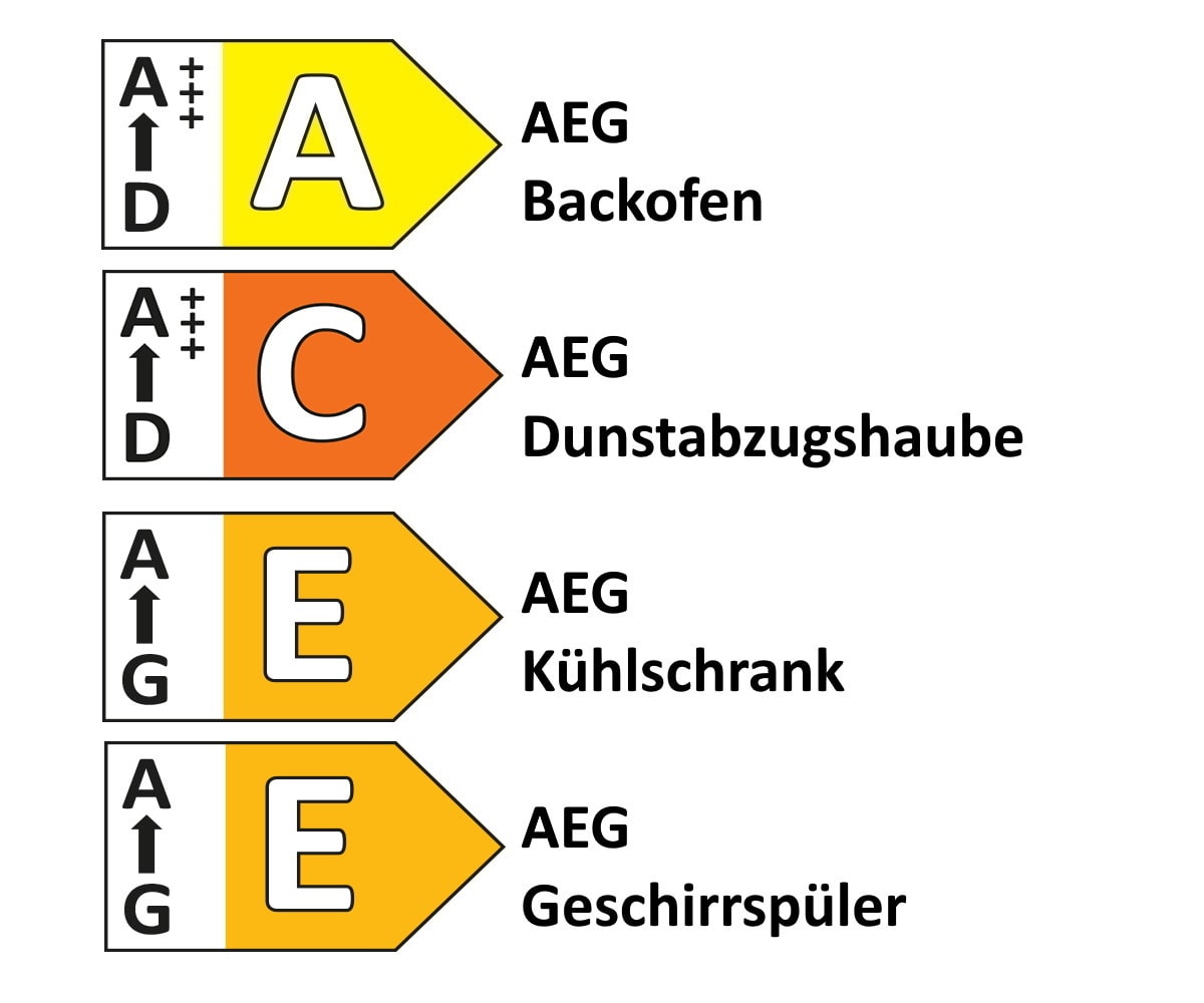 Einbauküche Ravenna, creme magnolie, inkl. AEG Elektrogeräte