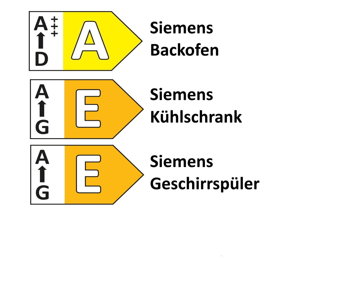 Einbauküche Perfect brillant, creme magnolie Hochglanz, inkl. Siemens Elektrogeräte